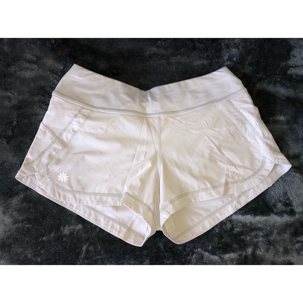 Athleta Light Grey Running Shorts
